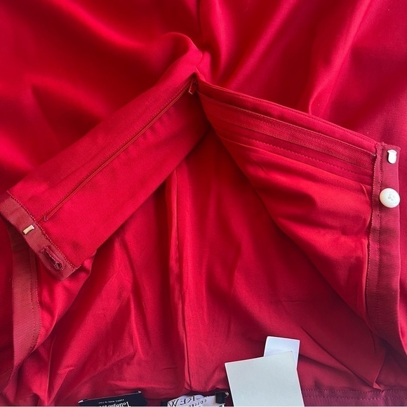 J.Crew Wool Tuxedo Wide-Leg Pleated Limited Edition Pants in Red Color S… - Picture 15 of 16
